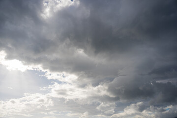 Obraz premium Dark Storm Clouds Dramatic Sky Weather Background