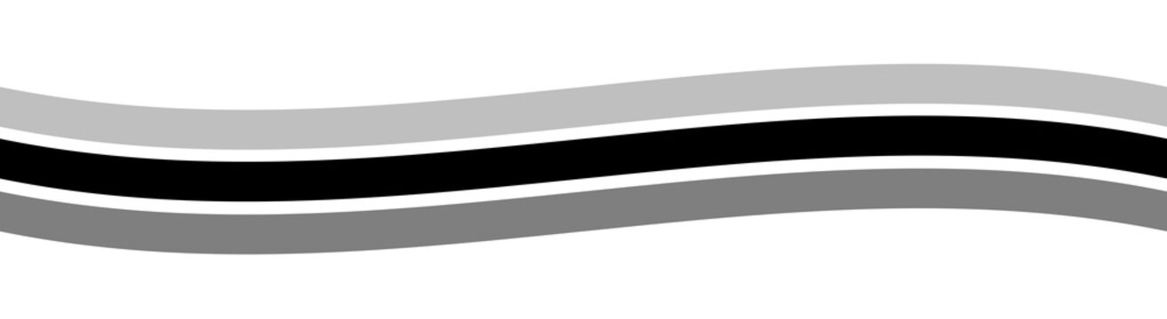 Abstract grey and black wavy horizontal stripes background. Minimalist geometric pattern element for modern banner or header design.