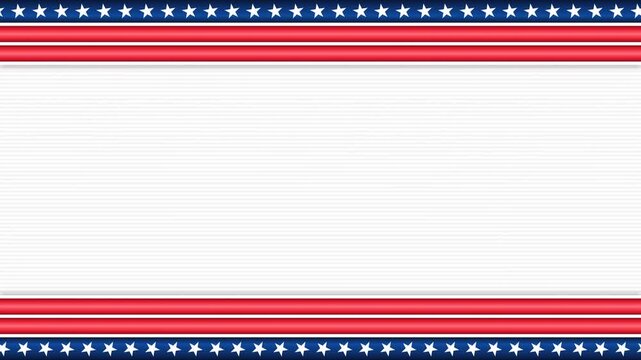 American independence day patriotic USA flag colors patriotic banner frame background loop.