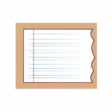 Lined Paper with Torn Edge