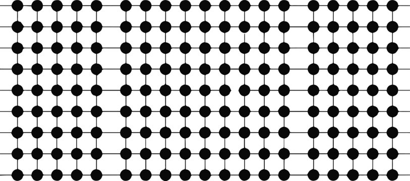 dots pattern grid icon with circular beads arranged in rows for seamless background texture