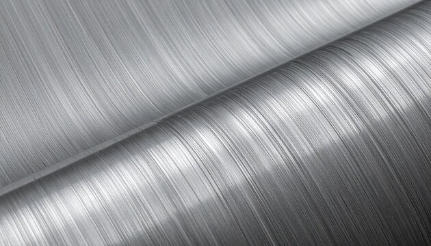 Abstract metallic surface with diagonal textured lines and subtle reflections.
