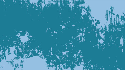 Abstract blue camouflage or messy organic foliage silhouette pattern background with grunge distressed texture effects © Zafaaa