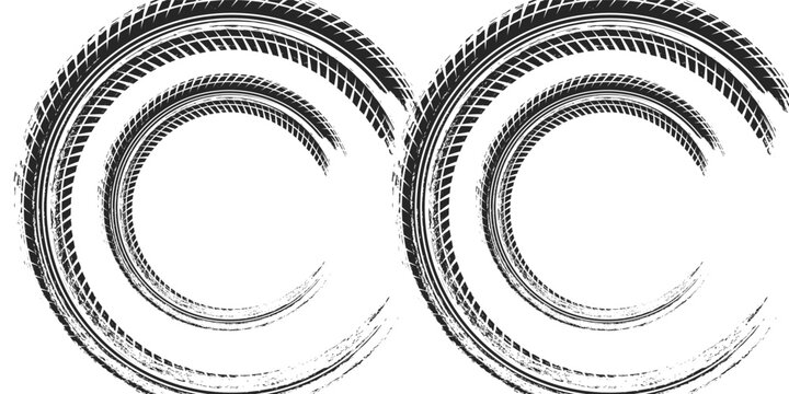 Black tire tread marks, wheel texture, tire marks - auto racing, motocross, drift, rally, off-road, and more. modern