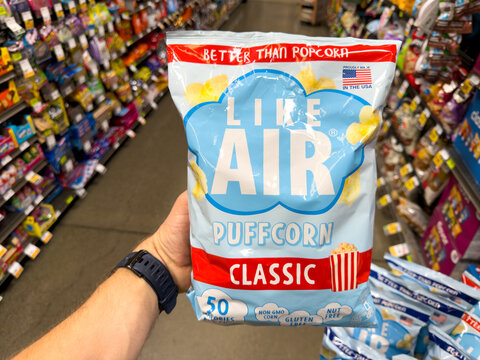 Like Air Classic Puffcorn Snack Bag In Store Aisle