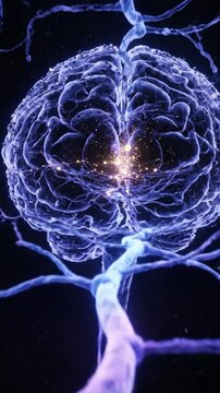 Abstract visualization of neural network activity and brain function