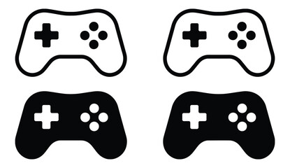 Simple Game Controller Icons Set, Gaming Joystick Symbols © Ayat0002