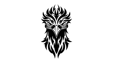 Obraz premium Tribal Eagle Head Silhouette Graphic Design