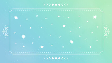 宇宙 神秘 スピリチュアル 星 幻想 配信 サムネイル バナー デザイン 背景 イラスト   © ラムネマテリアル（公式）