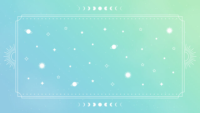 宇宙 神秘 スピリチュアル 星 幻想 配信 サムネイル バナー デザイン 背景 イラスト 
