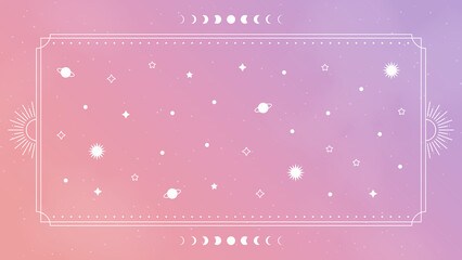 宇宙 神秘 スピリチュアル 星 幻想 配信 サムネイル バナー デザイン 背景 イラスト   © ラムネマテリアル（公式）