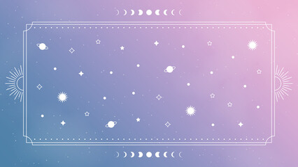 宇宙 神秘 スピリチュアル 星 幻想 配信 サムネイル バナー デザイン 背景 イラスト   © ラムネマテリアル（公式）