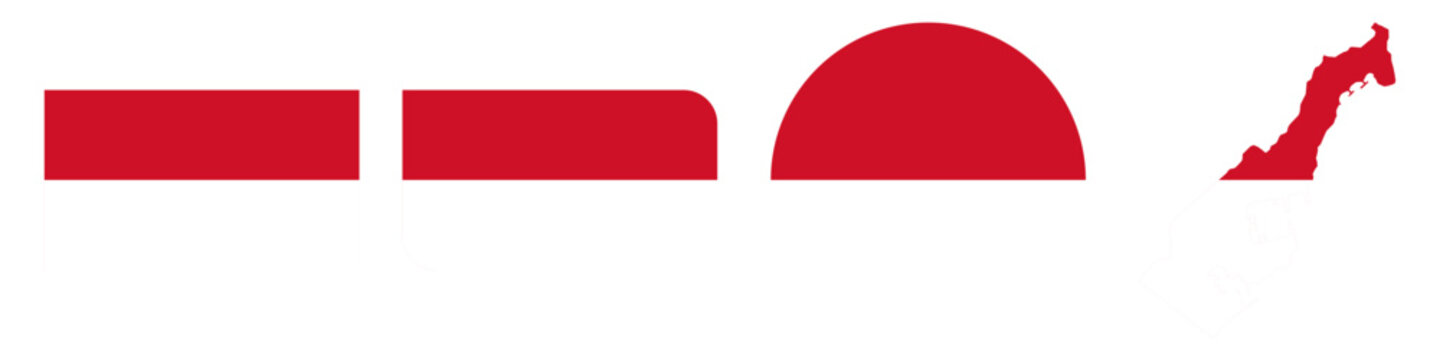monaco circular flag, monaco rectangular flag, monaco map flag flat icon