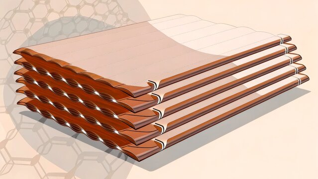 Building materials stack of insulated panels in a construction site during the daytime