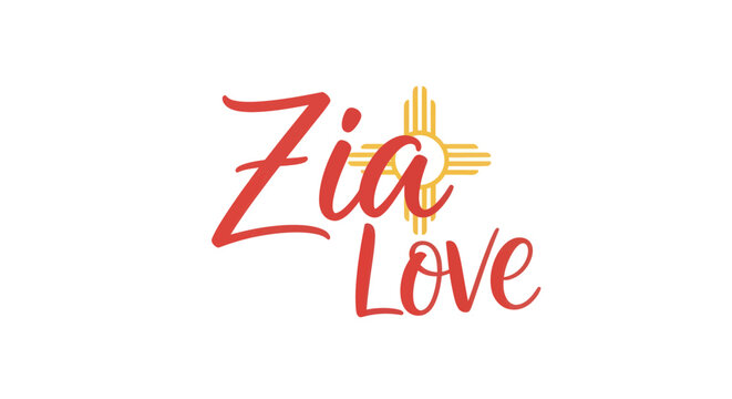 Zia Love text with New Mexico Zia symbol