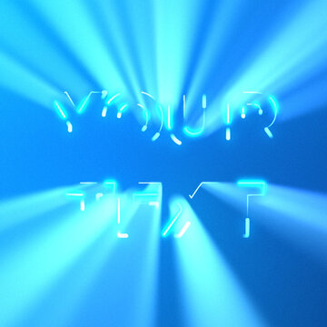 Square Light Rays Intro Title for Social Media Tech Ads