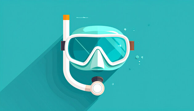 Snorkeling mask and tube for underwater swimming