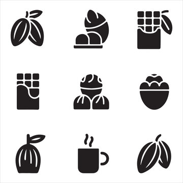chocolate-day-vector-art-icon-pack-shilhuette bandle pacs black and white backgrount black design