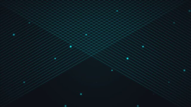 Futuristic Isometric Grid Animation