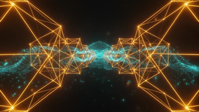 Abstract Blockchain Network Bridge Visualization