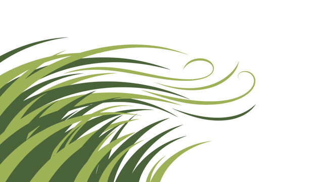 Green grass blowing in the wind, abstract nature background