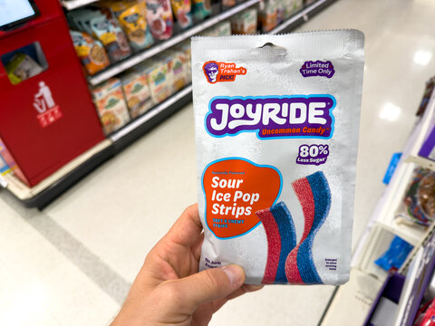 Joyride Sour Ice Pop Strips Candy Pouch