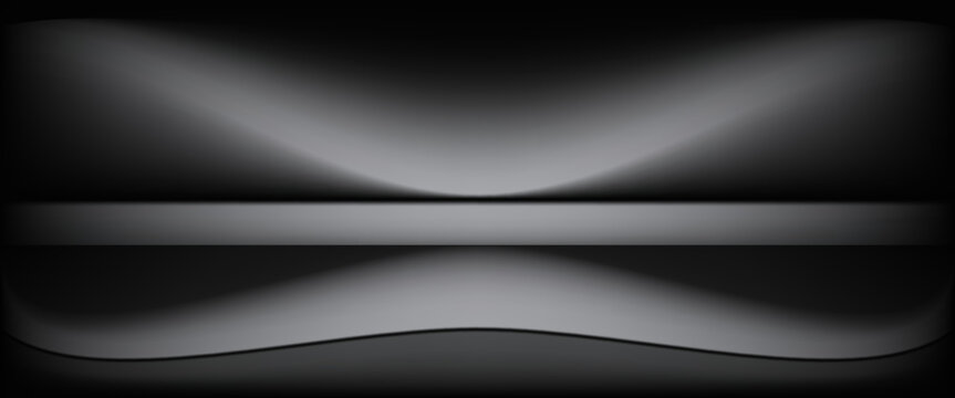 Abstract gradient podium background. Empty gray 3D studio background.