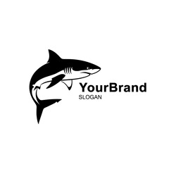 Naklejka premium Shark Logo with Text