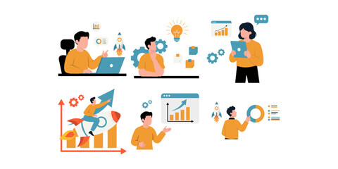 Fototapeta premium Business & Startup Illustration