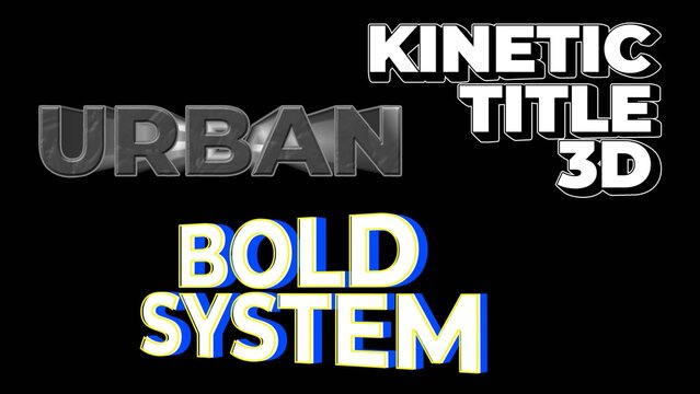 Kinetic 3D Bold Typography