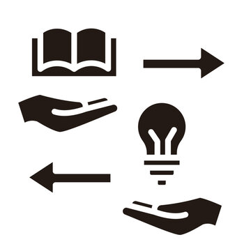 Knowledge Sharing  Icon Element For Design 