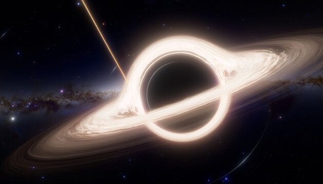 Supermassive Black Hole Physics with Accretion Disk , Ai Generated