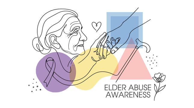 Elder Abuse Awareness Illustration