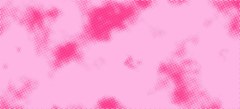 Rose raster comic background featuring pixelated halftone grain and retro pop art texture for websites, brochures, and contemporary design projects.