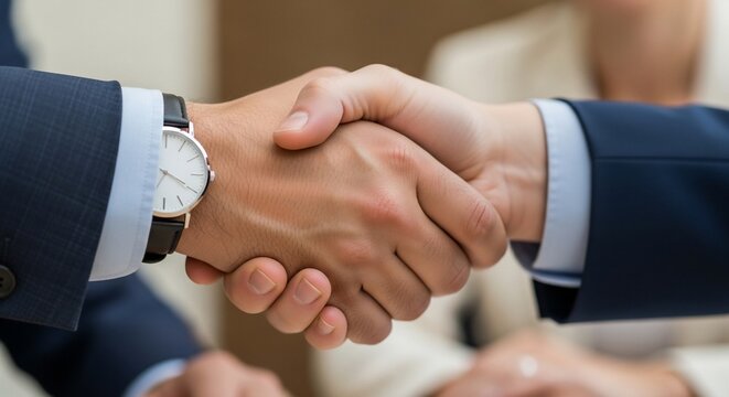 Business handshake agreement cooperation