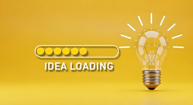 Glowing lightbulb with idea concept of innovation and creative thinking