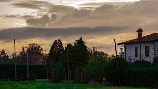 Countryside landscape time lapse