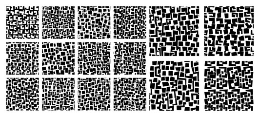 Fototapeta premium square pattern collection with abstract geometric hand drawn tile textures