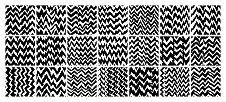 zigzag pattern collection with hand drawn geometric chevron and stripe textures