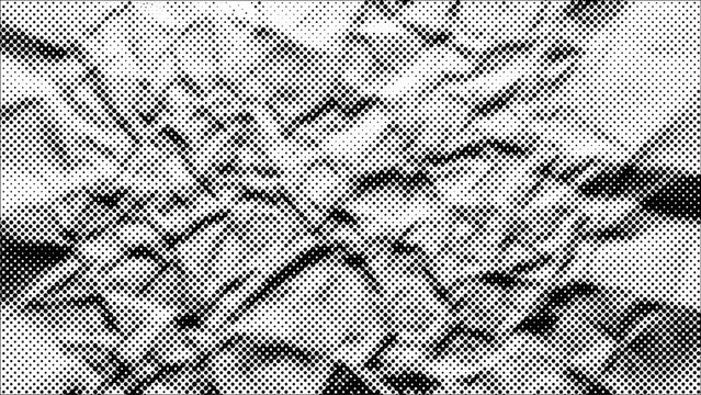 Abstract black and white halftone mountain pattern background with dotted texture retro comic style wallpaper