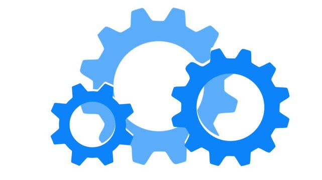 Dynamic 4K seamless loop of gears and a cloud, symbolizing seamless operation, innovation, and scalable business growth. Ideal for corporate presentations. For business and tech content. It effectivel