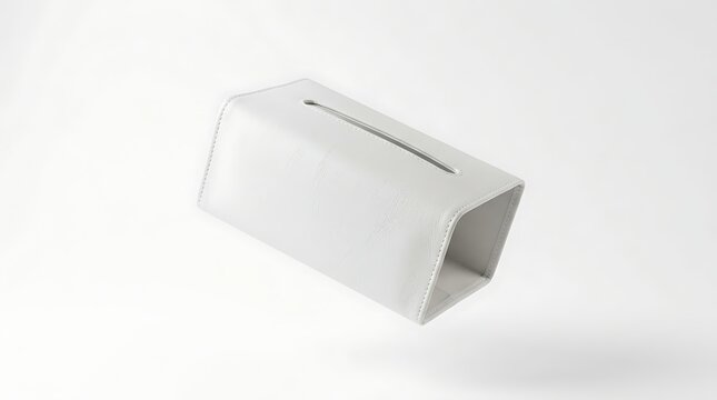 Isolated rectangular tissue paper box mockup showing realistic packaging texture for branding and product display