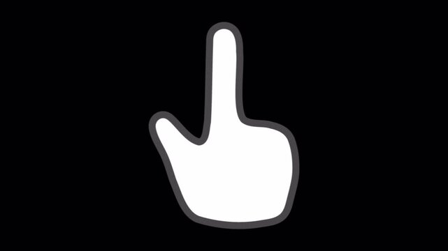 Animated **Hand Finger Pinch to Zoom** Gesture Icon **Alpha Channel** Loop 4K