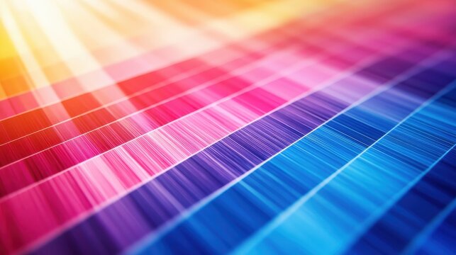 Detailed color swatch chart with a spectrum of hues for print quality control