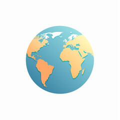 Fototapeta premium Stylized Globe Illustration