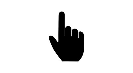Fototapeta premium Black hand icon pointing up.
