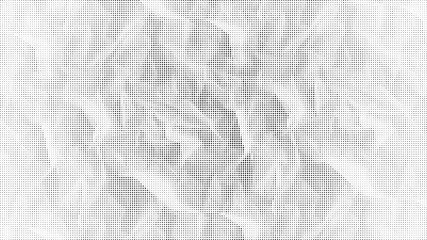 A crumpled sheet of paper texture fills the background. © saku