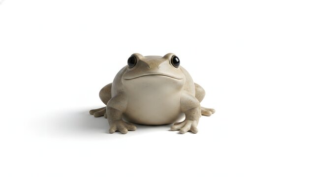 tree frog or whipping frog or polypedates leucomystax isolated on clean white background