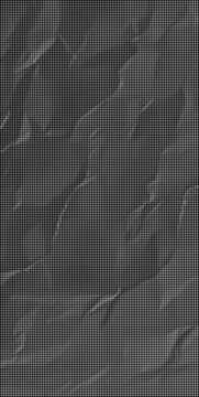 A dark gray crumpled paper texture fills the frame on a transparent background