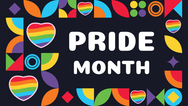 Pride month, LGBTQ campaign event, support people to gain equal human rights, unity of different races, stop racism, lesbian, gay, bisexual, and transgender, community awareness